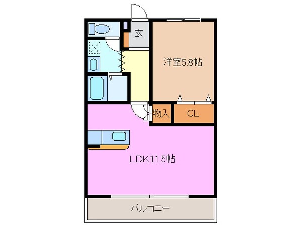 コーキア桑部の物件間取画像